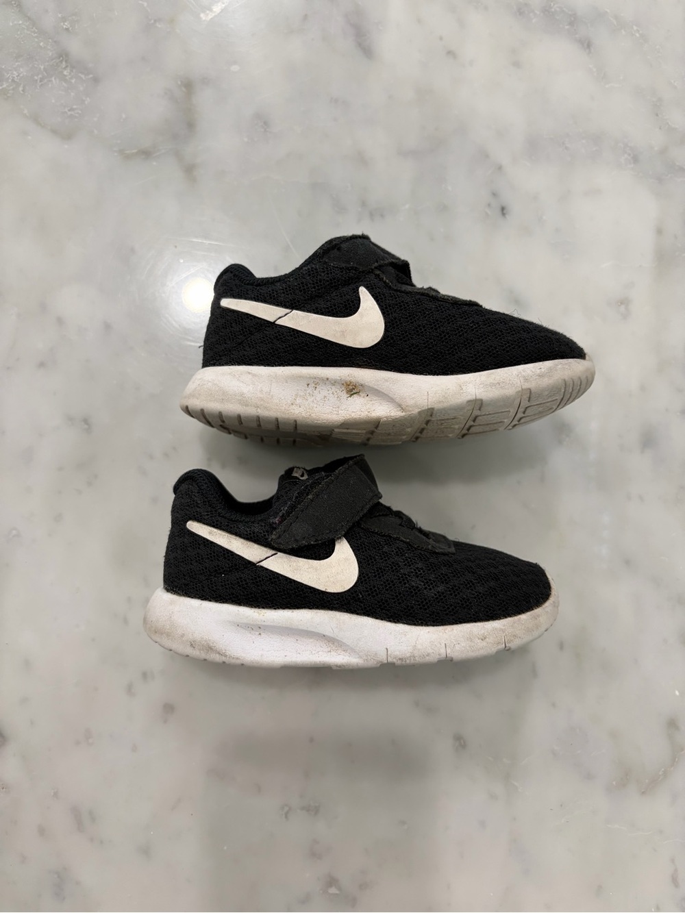 Nike Black Kids Sneakers with White Swoosh